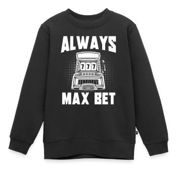 Slot machine, Player, Gambling - Kids Premium Organic Sweatshirt - black - Front - AI Model Kid Female (0cm)