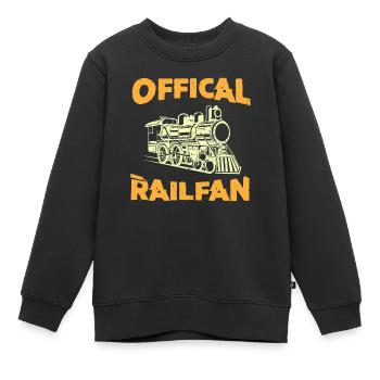 Échelle de chemin de fer, Railfan de chemin de fer - Sweat Premium enfant bio - noir - Devant - AI Model Kid Female (0cm)