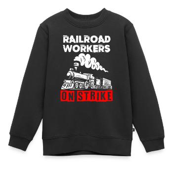 Échelle de chemin de fer, Railfan de chemin de fer - Sweat Premium enfant bio - noir - Devant - AI Model Kid Female (0cm)