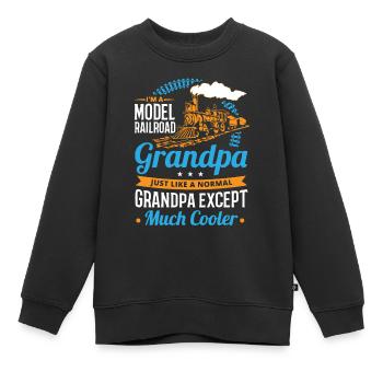 Échelle de chemin de fer, Railfan de chemin de fer - Sweat Premium enfant bio - noir - Devant - AI Model Kid Female (0cm)