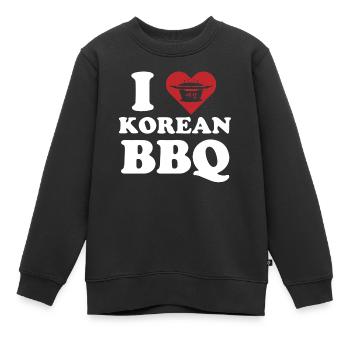 Barbecue coréen, Groupe coréen, Coréen - Sweat Premium enfant bio - noir - Devant - AI Model Kid Female (0cm)