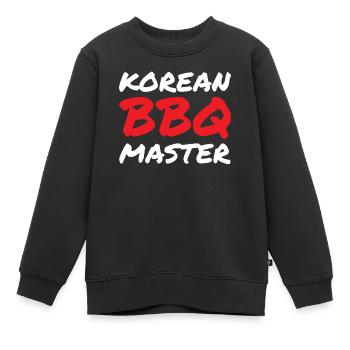Barbecue coréen, Groupe coréen, Coréen - Sweat Premium enfant bio - noir - Devant - AI Model Kid Female (0cm)