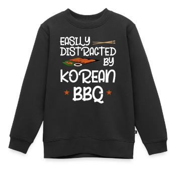 Barbecue coréen, Groupe coréen, Coréen - Sweat Premium enfant bio - noir - Devant - AI Model Kid Female (0cm)
