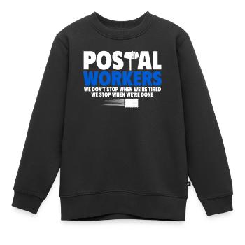 Postarbeiter, Post Mann - Kinder Premium Organic Sweatshirt - Schwarz - Vorne - AI Model Kid Female (0cm)