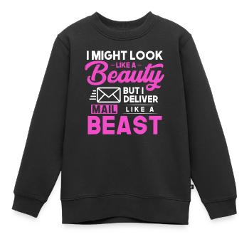 Postarbeiter, Post Mann - Kinder Premium Organic Sweatshirt - Schwarz - Vorne - AI Model Kid Female (0cm)
