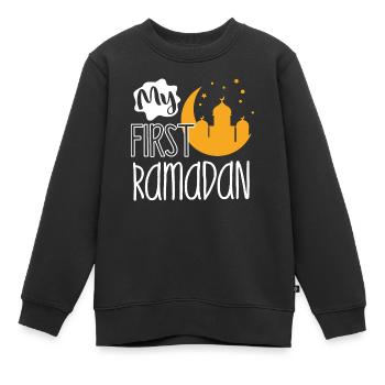 Célébration du Ramadan, fête musulmane - Sweat Premium enfant bio - noir - Devant - AI Model Kid Female (0cm)