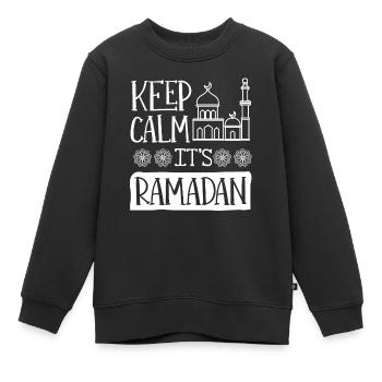 Célébration du Ramadan, fête musulmane - Sweat Premium enfant bio - noir - Devant - AI Model Kid Female (0cm)