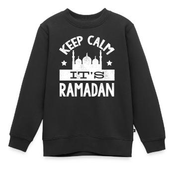 Célébration du Ramadan, fête musulmane - Sweat Premium enfant bio - noir - Devant - AI Model Kid Female (0cm)
