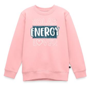 Énergie solaire, Énergie renouvelable - Sweat Premium enfant bio - rose - Devant - AI Model Kid Female (0cm)