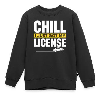 Permis de conduire - Sweat Premium enfant bio - noir - Devant - AI Model Kid Female (0cm)