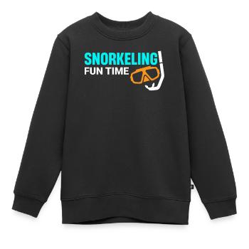 Schnorcheln, Schnorcheln, Tauchen, Unterwasser - Kinder Premium Organic Sweatshirt - Schwarz - Vorne - AI Model Kid Female (0cm)