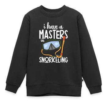 Schnorcheln, Schnorcheln, Tauchen, Unterwasser - Kinder Premium Organic Sweatshirt - Schwarz - Vorne - AI Model Kid Female (0cm)