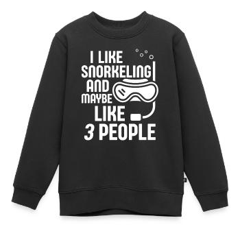 Schnorcheln, Schnorcheln, Tauchen, Unterwasser - Kinder Premium Organic Sweatshirt - Schwarz - Vorne - AI Model Kid Female (0cm)