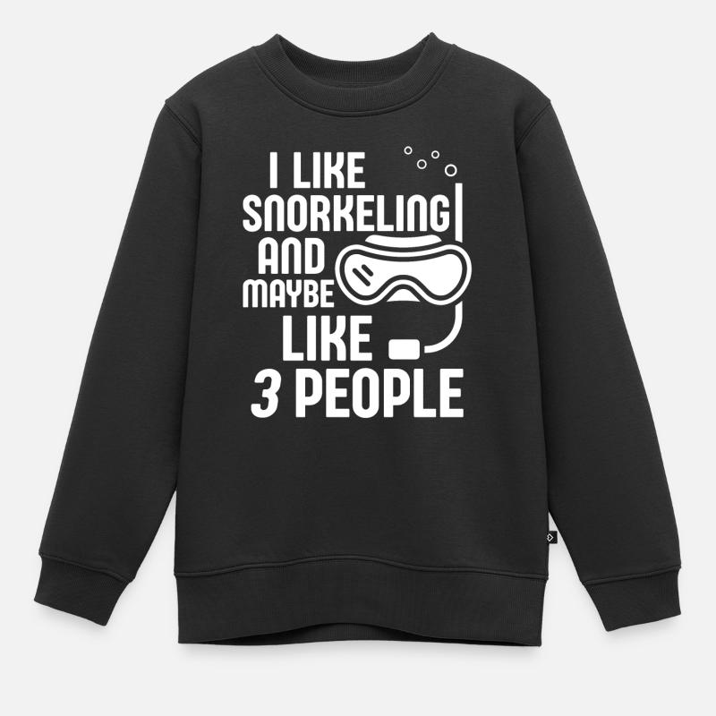 Snorkeling, snorkeling, plongée, sous-marin - Sweat Premium enfant bio - noir