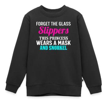 Schnorcheln, Schnorcheln, Tauchen, Unterwasser - Kinder Premium Organic Sweatshirt - Schwarz - Vorne - AI Model Kid Female (0cm)