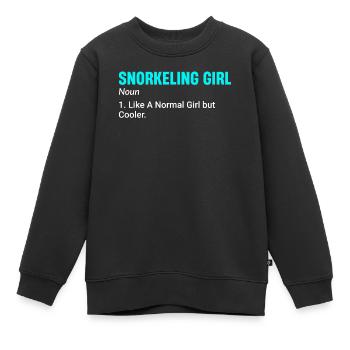 Schnorcheln, Schnorcheln, Tauchen, Unterwasser - Kinder Premium Organic Sweatshirt - Schwarz - Vorne - AI Model Kid Female (0cm)