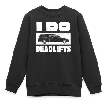 Gardiens de cadavres, pompes funèbres, salons funéraires - Sweat Premium enfant bio - noir - Devant - AI Model Kid Female (0cm)
