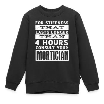 Gardiens de cadavres, pompes funèbres, salons funéraires - Sweat Premium enfant bio - noir - Devant - AI Model Kid Female (0cm)