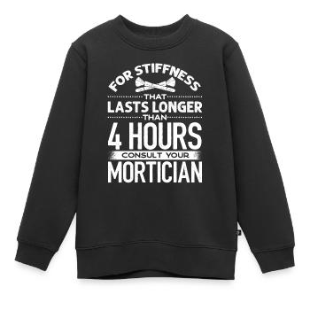 Gardiens de cadavres, pompes funèbres, salons funéraires - Sweat Premium enfant bio - noir - Devant - AI Model Kid Female (0cm)