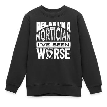 Gardiens de cadavres, pompes funèbres, salons funéraires - Sweat Premium enfant bio - noir - Devant - AI Model Kid Female (0cm)