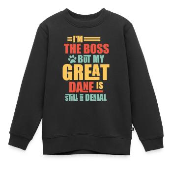 Deutsche Doggen, Deutsche Doggen - Kinder Premium Organic Sweatshirt - Schwarz - Vorne - AI Model Kid Female (0cm)