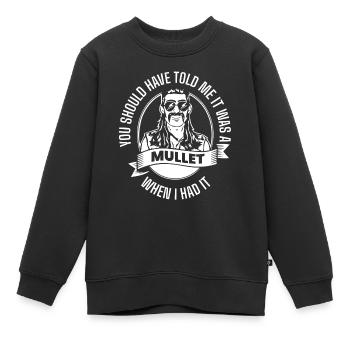 Vokuhila, Vokuhila-Frisur, Frisur, - Kinder Premium Organic Sweatshirt - Schwarz - Vorne - AI Model Kid Female (0cm)