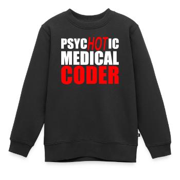 Codeur médical, programmeur - Sweat Premium enfant bio - noir - Devant - AI Model Kid Female (0cm)