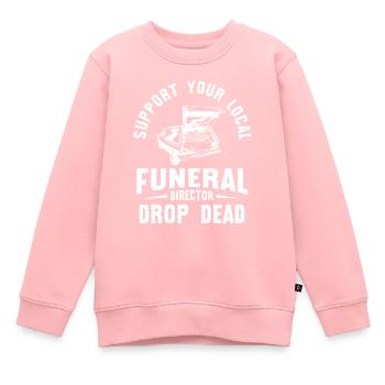 Salons funéraires, Salons funéraires - Sweat Premium enfant bio - rose - Devant - AI Model Kid Female (0cm)