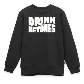 Régime Keto, régime sans glucides, céto - Sweat Premium enfant bio - noir - Devant - AI Model Kid Female (0cm)