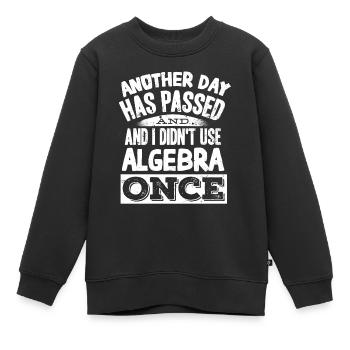 Algèbre, Analyse, Science, Mathématiques - Sweat Premium enfant bio - noir - Devant - AI Model Kid Female (0cm)