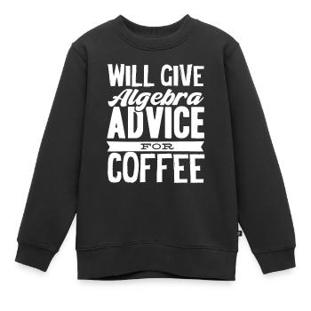 Algèbre, Analyse, Science, Mathématiques - Sweat Premium enfant bio - noir - Devant - AI Model Kid Female (0cm)