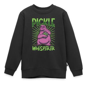 Chuchoteur de concombre - Concombre - Sweat Premium enfant bio - noir - Devant - AI Model Kid Female (0cm)