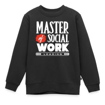 Travailleur social - Sweat Premium enfant bio - noir - Devant - AI Model Kid Female (0cm)