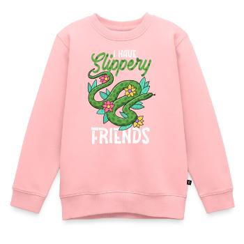 Serpent, reptile - serpents - Sweat Premium enfant bio - rose - Devant - AI Model Kid Female (0cm)