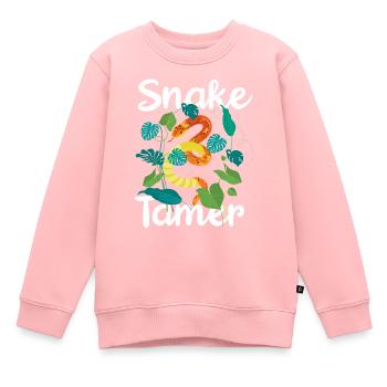 Serpent, reptile - serpents - Sweat Premium enfant bio - rose - Devant - AI Model Kid Female (0cm)