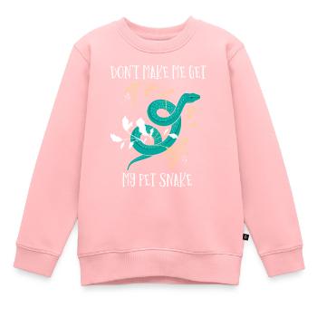 Serpent, reptile - serpents - Sweat Premium enfant bio - rose - Devant - AI Model Kid Female (0cm)