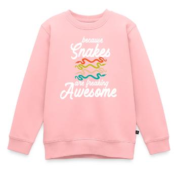 Serpent, reptile - serpents - Sweat Premium enfant bio - rose - Devant - AI Model Kid Female (0cm)