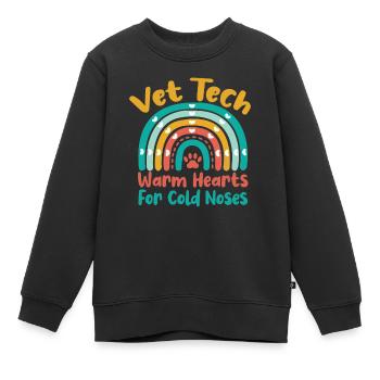 vétérinaire, vétérinaire, vétérinaire - Sweat Premium enfant bio - noir - Devant - AI Model Kid Female (0cm)
