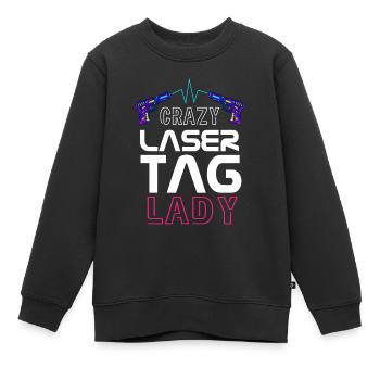Lasertag, Laser - Kinder Premium Organic Sweatshirt - Schwarz - Vorne - AI Model Kid Female (0cm)