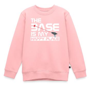 Lasertag, Laser - Kinder Premium Organic Sweatshirt - Rosa - Vorne - AI Model Kid Female (0cm)