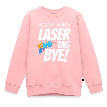 Lasertag, Laser - Kinder Premium Organic Sweatshirt - Rosa - Vorne - AI Model Kid Female (0cm)