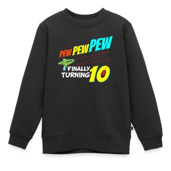 Lasertag, Laser - Kinder Premium Organic Sweatshirt - Schwarz - Vorne - AI Model Kid Female (0cm)