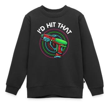 Lasertag, Laser - Kinder Premium Organic Sweatshirt - Schwarz - Vorne - AI Model Kid Female (0cm)