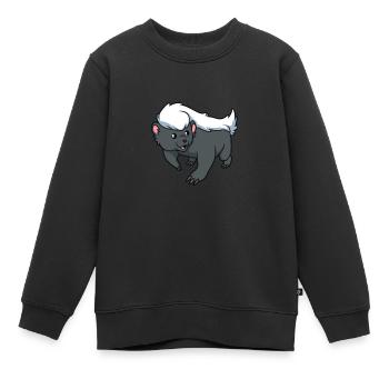 Kawaii Honigdachs - Kinder Premium Organic Sweatshirt - Schwarz - Vorne - AI Model Kid Female (0cm)