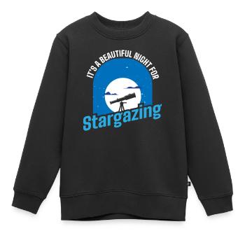 Sternengas, Kosmologie, Astronomie -Fernglas - Kinder Premium Organic Sweatshirt - Schwarz - Vorne - AI Model Kid Female (0cm)