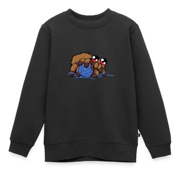 Süße Kawaii Spinne - Kinder Premium Organic Sweatshirt - Schwarz - Vorne - AI Model Kid Female (0cm)