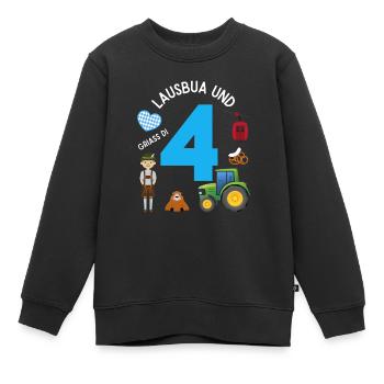 Lausbua und 4 - Kinder Premium Organic Sweatshirt - Schwarz - Vorne - AI Model Kid Female (0cm)