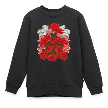 Natur Botaniker Gärtner Blumen Geschenk Botanik - Kinder Premium Organic Sweatshirt - Schwarz - Vorne - AI Model Kid Female (0cm)
