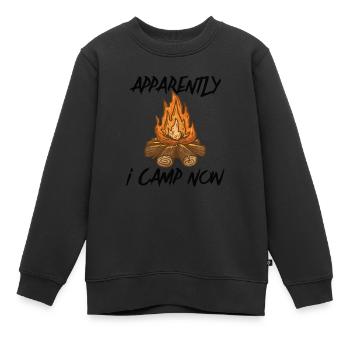Scout Camping Outdoor Campfire Hiking Backpacking - Kinder Premium Organic Sweatshirt - Schwarz - Vorne - AI Model Kid Female (0cm)