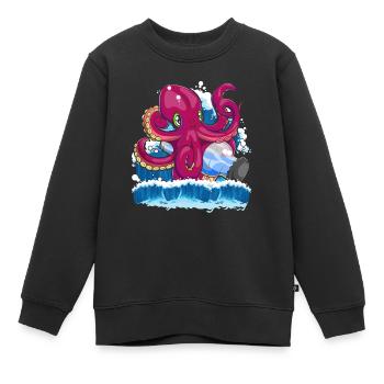 Créatures marines Océan Animal Cadeau Mignon Kraken - Sweat Premium enfant bio - noir - Devant - AI Model Kid Female (0cm)